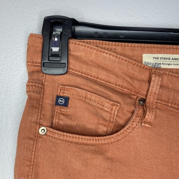 AG Adriano Goldschmied Stevie Ankle Jeans Burnt Orange Size 27 Slim Fit - Picture 4 of 14